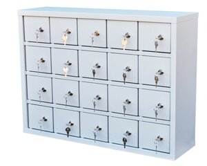 Шкаф для сотовых телефонов 20 ячеек (750х600х250)-1,0мм