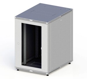 Шкаф напольный 19" LITE 15U 600x600 дверь стекло