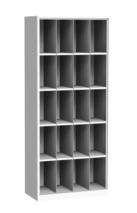Шкаф для хранения СИЗ (противогазов) 20 ячеек (1870х800х400) без дверей от компании ООО КОЛМЭН-ПЛЮС - фото 1
