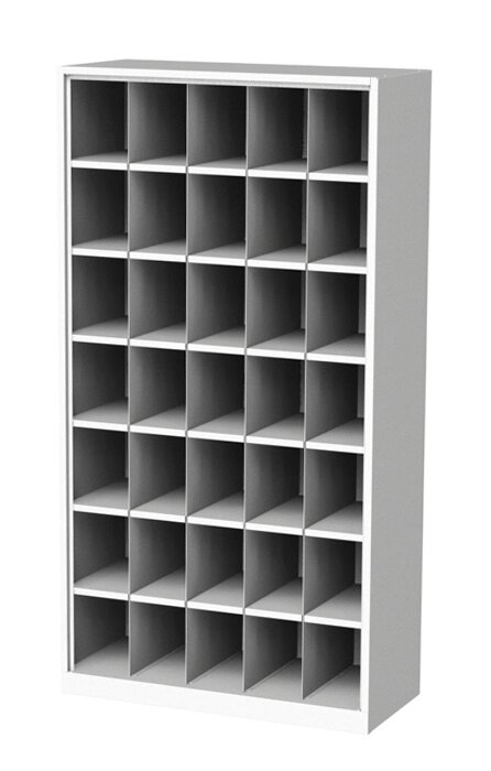 Шкаф для хранения СИЗ (противогазов) 35 ячеек (1750х900х400) без дверей от компании ООО КОЛМЭН-ПЛЮС - фото 1