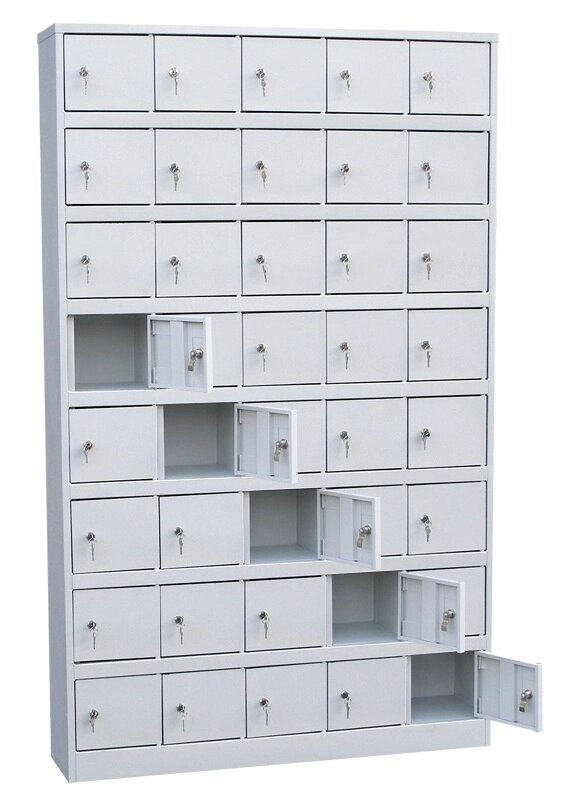 Шкаф для сотовых телефонов 40 ячеек (1100х1800х250)-1,0мм от компании ООО КОЛМЭН-ПЛЮС - фото 1
