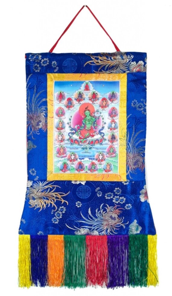 Баннерная Тханка 21 Тара в шелковой обшивке 32х43 см от компании Интернет-магазин "Арьяварта" - фото 1