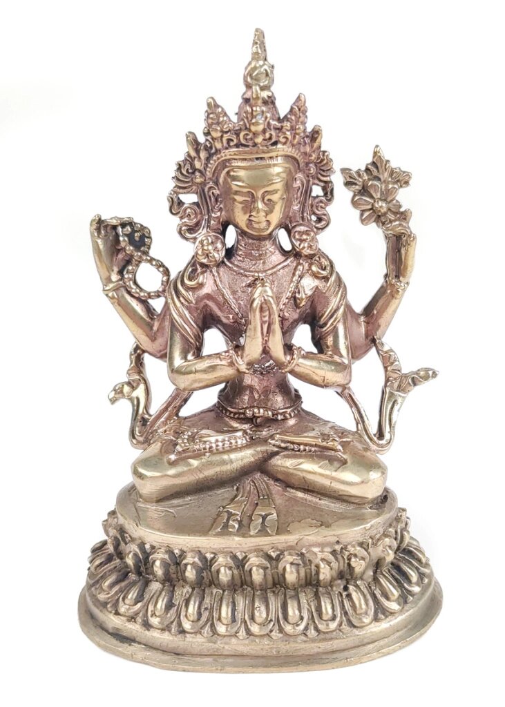 Бронзовая статуя Авалокитешвара 10 см от компании Интернет-магазин "Арьяварта" - фото 1