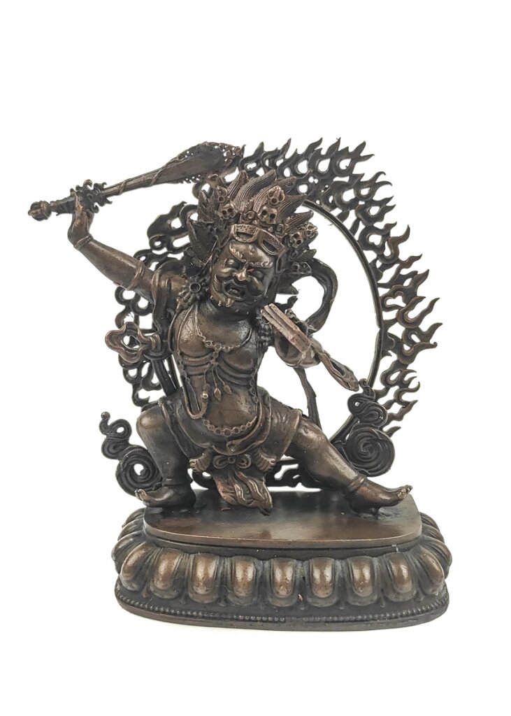 Бронзовая статуя Черный Манджушри 10,5 см от компании Интернет-магазин "Арьяварта" - фото 1