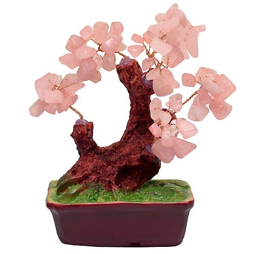 Дерево счастья с розовым кварцем 14 см ##от компании## Интернет-магазин "Арьяварта" - ##фото## 1