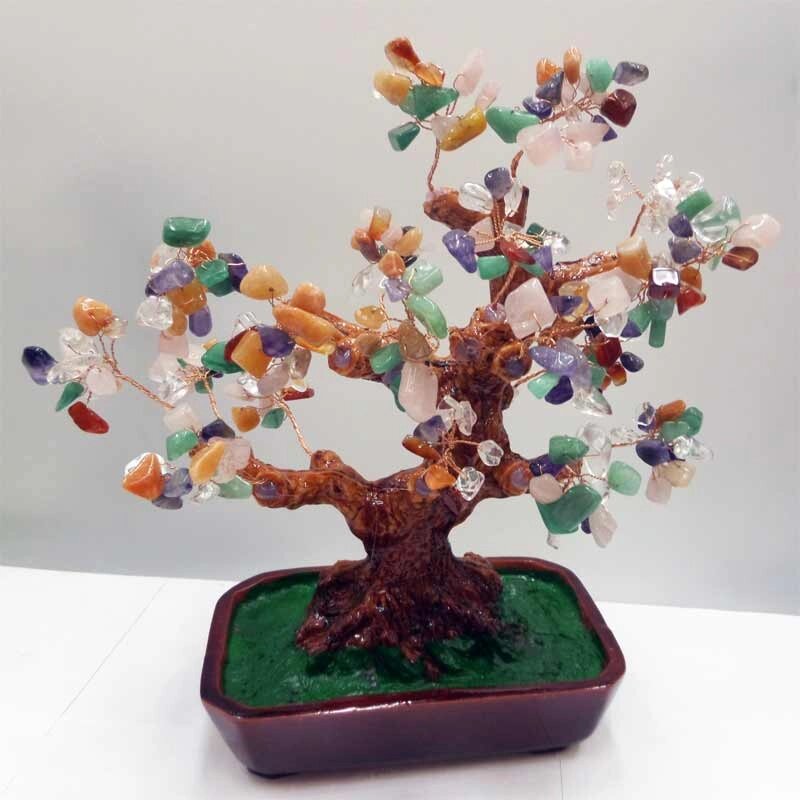 Дерево счастья с самоцветами 18 см от компании Интернет-магазин "Арьяварта" - фото 1