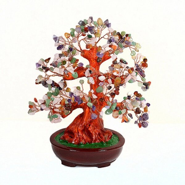 Дерево счастья с самоцветами 24 см от компании Интернет-магазин "Арьяварта" - фото 1