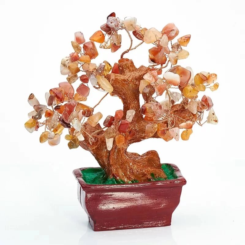 Дерево счастья с сердоликом 18 см от компании Интернет-магазин "Арьяварта" - фото 1