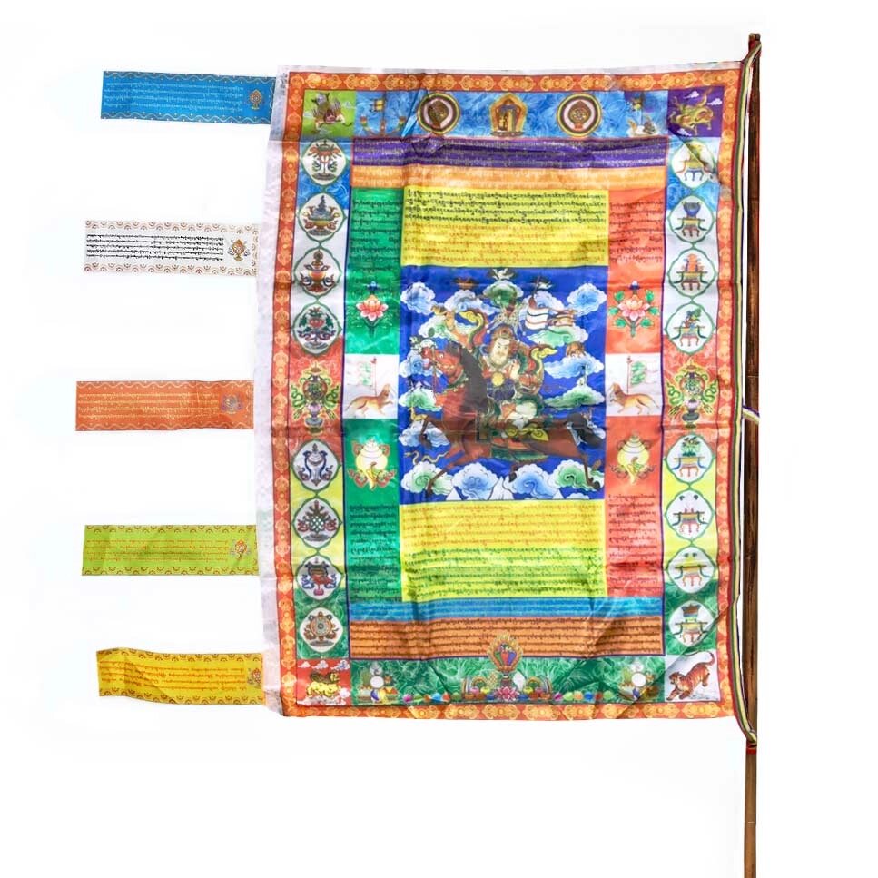Флаг Гесара на шест размер 95х70 см от компании Интернет-магазин "Арьяварта" - фото 1