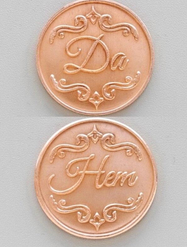 Медная монета ДА-НЕТ от компании Интернет-магазин "Арьяварта" - фото 1