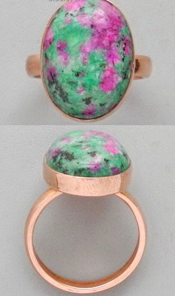 Медное кольцо с цоизитом от компании Интернет-магазин "Арьяварта" - фото 1