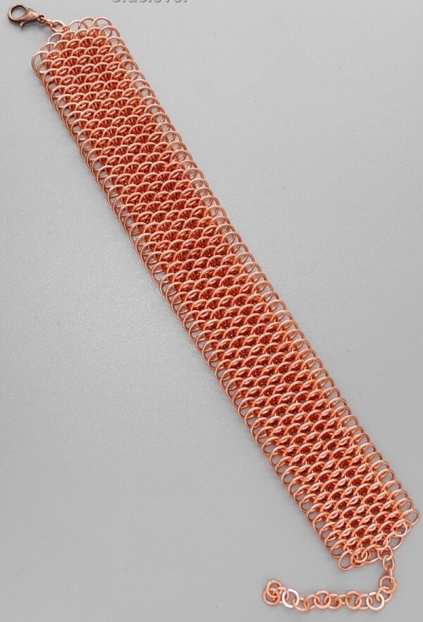 Медный браслет, плетение Чешуя Дракона от компании Интернет-магазин "Арьяварта" - фото 1