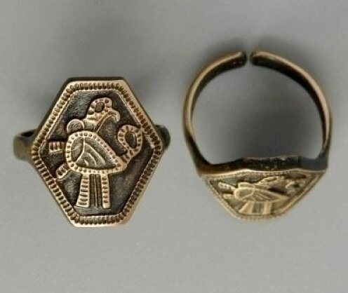 Перстень Горлица, латунь от компании Интернет-магазин "Арьяварта" - фото 1