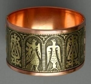 Славянский браслет "Трехсвятительский", медь+латунь Т01.306мл