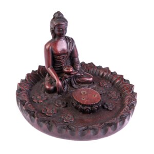 Подставка для благовоний из керамики Будда диаметр 14 см