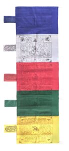 Флаг-лунгта Гьялцен Цемо (Флаг удачи и жизненной Силы Ла) на шест (вертикальный) 50х170 см