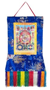 Баннерная Тханка Астрологическая диаграмма Сипахо в шелковой обшивке 32х43 см