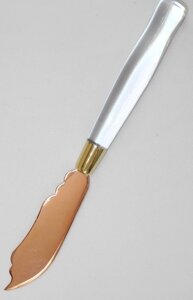 Нож бутербродный медный Ретро, прозрачная ручка