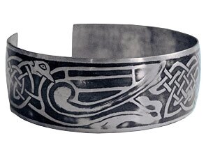 Славянский браслет из мельхиора "Кельтские драконы"