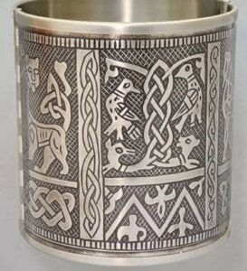 Славянский браслет из мельхиора «Птицы-хранители у древа жизни»