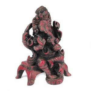 Сувенир из керамики Ганеша на троне 9 см