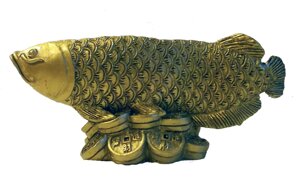 Статуэтка "Рыба Аррована на монетах"