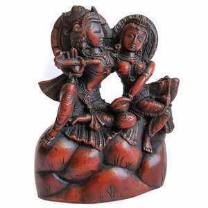 Сувенир из керамики Кришна и Радха 9,5 см