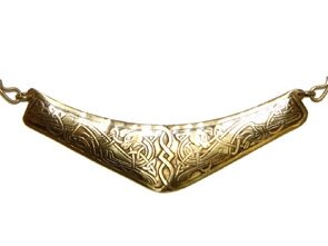 Славянская гривна из латуни "Кельтские драконы"