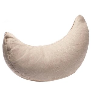 Подушка-валик для медитации серый лен с молнией 8х14х40 см
