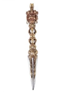 Ритуальный нож Пурба Три защитника и Хаягрива длиной 20 см со стальным лезвием