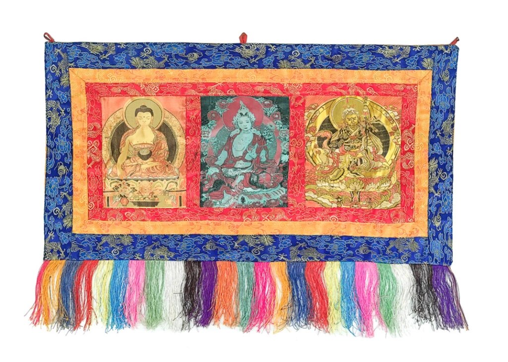 Полоска горизонтальная Будда, Зеленая Тара, Падмасамбхава 70х38 см от компании Интернет-магазин "Арьяварта" - фото 1