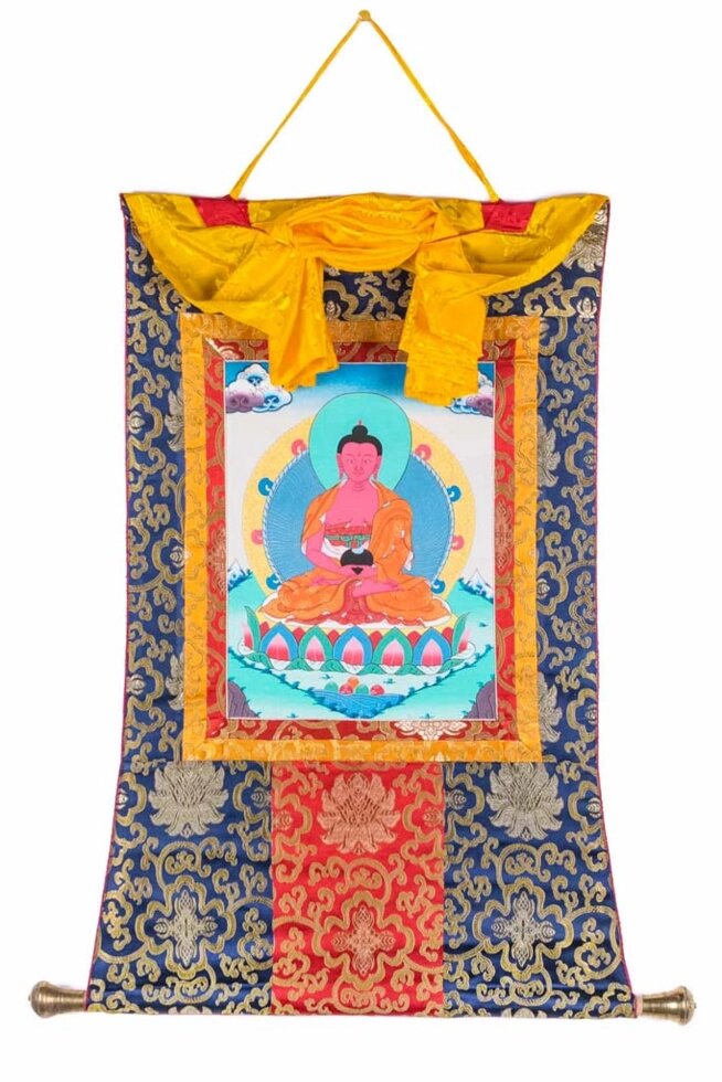 Рисованная Тханка Будда Амитабха 51х77 см от компании Интернет-магазин "Арьяварта" - фото 1