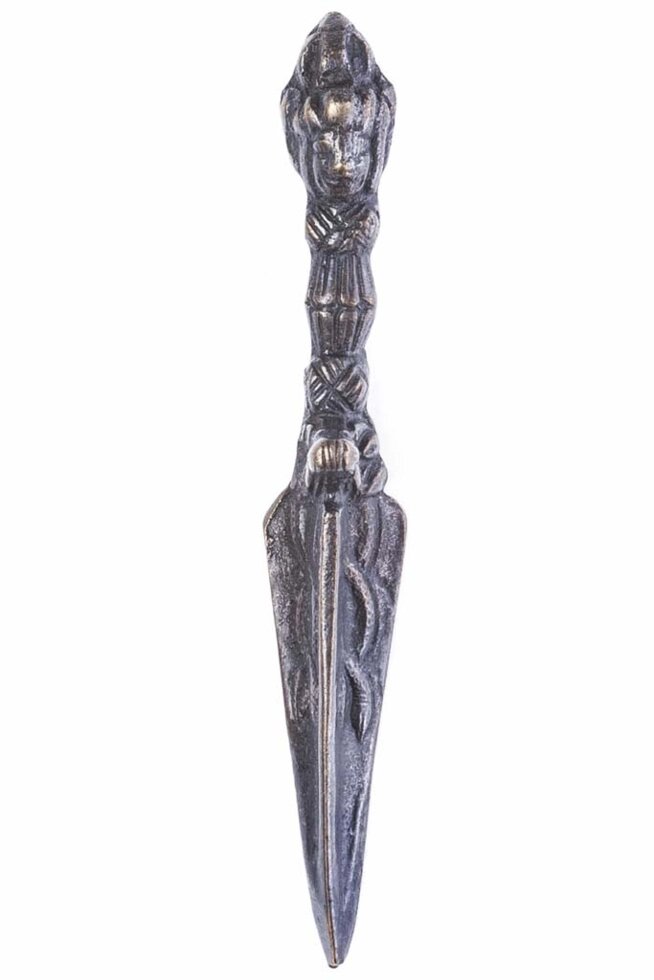 Ритуальный нож Пурба длиной 13 см черного оттенка от компании Интернет-магазин "Арьяварта" - фото 1
