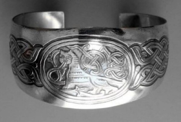 Славянский браслет "Царь зверей", посеребрение от компании Интернет-магазин "Арьяварта" - фото 1