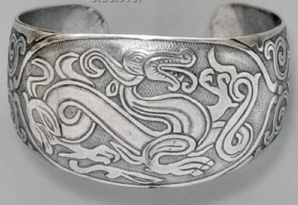 Славянский браслет "Чудище-дракон", посеребрение от компании Интернет-магазин "Арьяварта" - фото 1