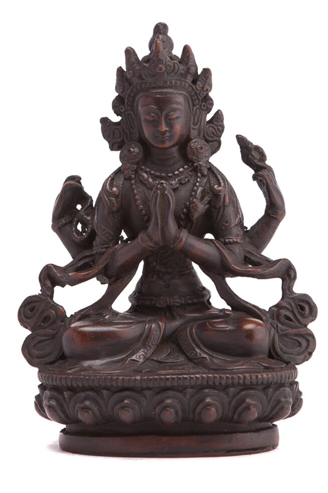 Сувенир из керамики Авалокитешвара Ченрезиг 15 см ##от компании## Интернет-магазин "Арьяварта" - ##фото## 1