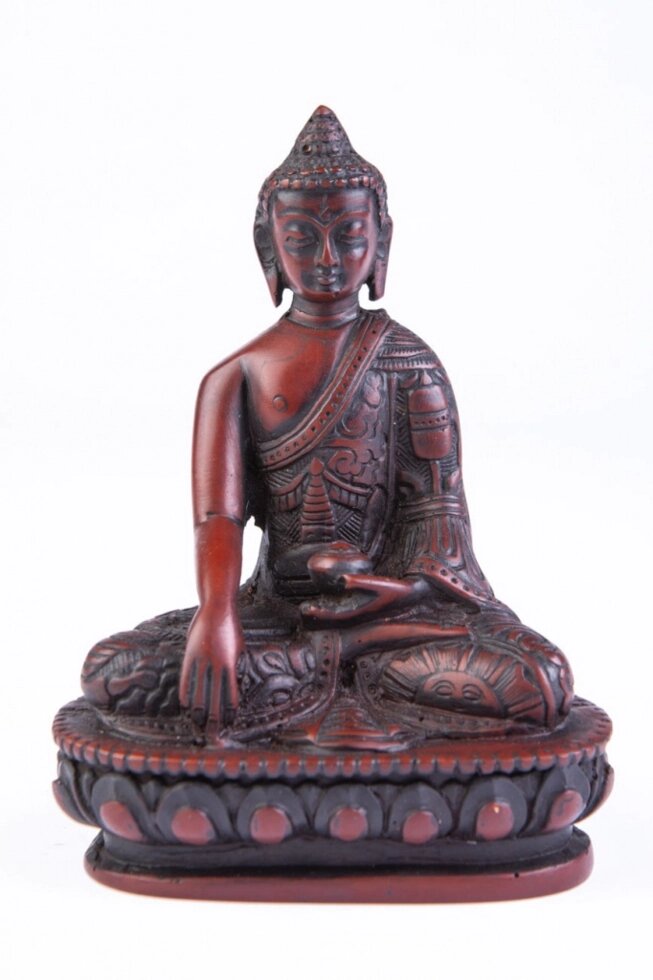 Сувенир из керамики Будда Шакьямуни с мантрой ОМ 11 см ##от компании## Интернет-магазин "Арьяварта" - ##фото## 1