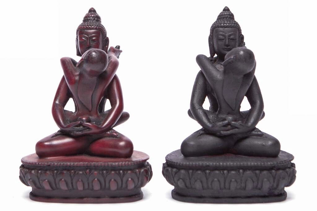 Сувенир из керамики Будда в союзе (Самантабхадра) 16 см от компании Интернет-магазин "Арьяварта" - фото 1