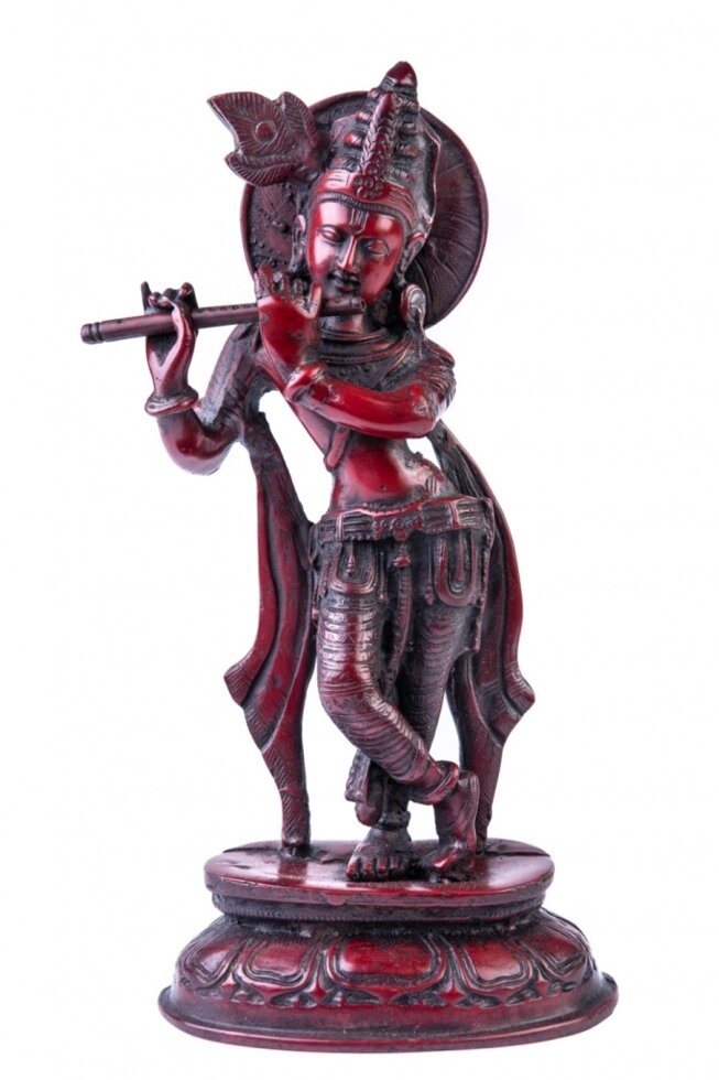 Сувенир из керамики Кришна с флейтой 28 см от компании Интернет-магазин "Арьяварта" - фото 1