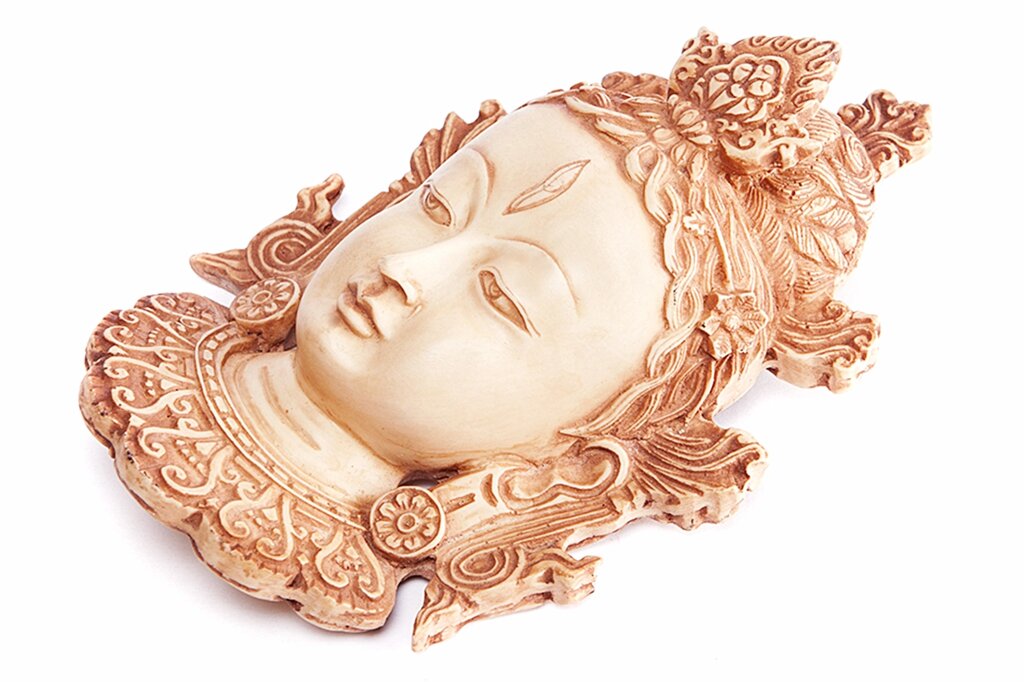 Сувенир из керамики маска Белая Тара 18 см от компании Интернет-магазин "Арьяварта" - фото 1