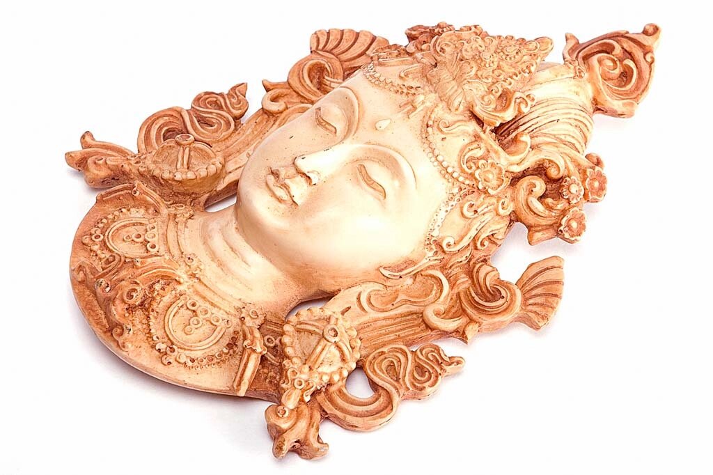 Сувенир из керамики маска Тара 21 см от компании Интернет-магазин "Арьяварта" - фото 1