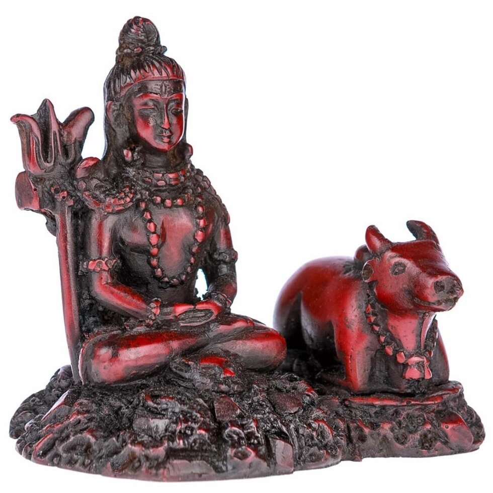 Сувенир из керамики Шива с Нанди 8,5 см ##от компании## Интернет-магазин "Арьяварта" - ##фото## 1