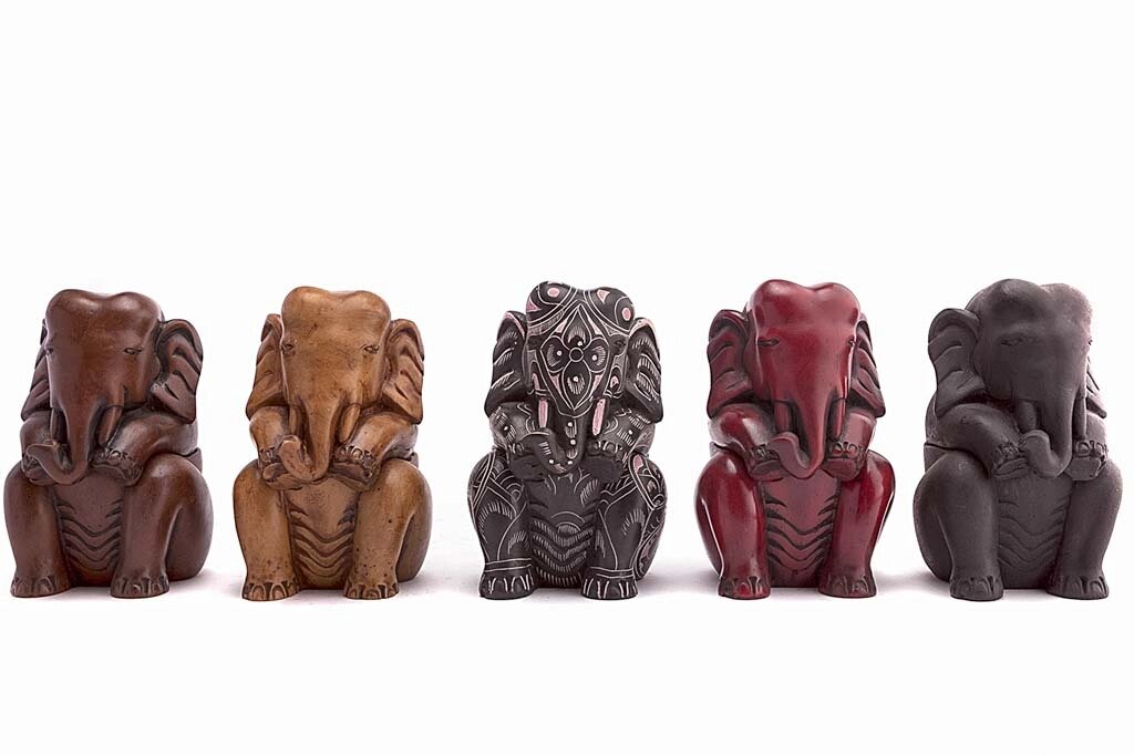 Сувенир из керамики Слон-шкатулка 13 см от компании Интернет-магазин "Арьяварта" - фото 1