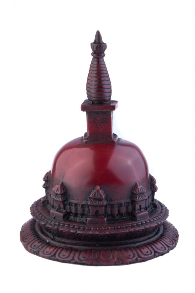 Сувенир из керамики Ступа с глазами Будды высота 17 см, диаметр 13 см от компании Интернет-магазин "Арьяварта" - фото 1