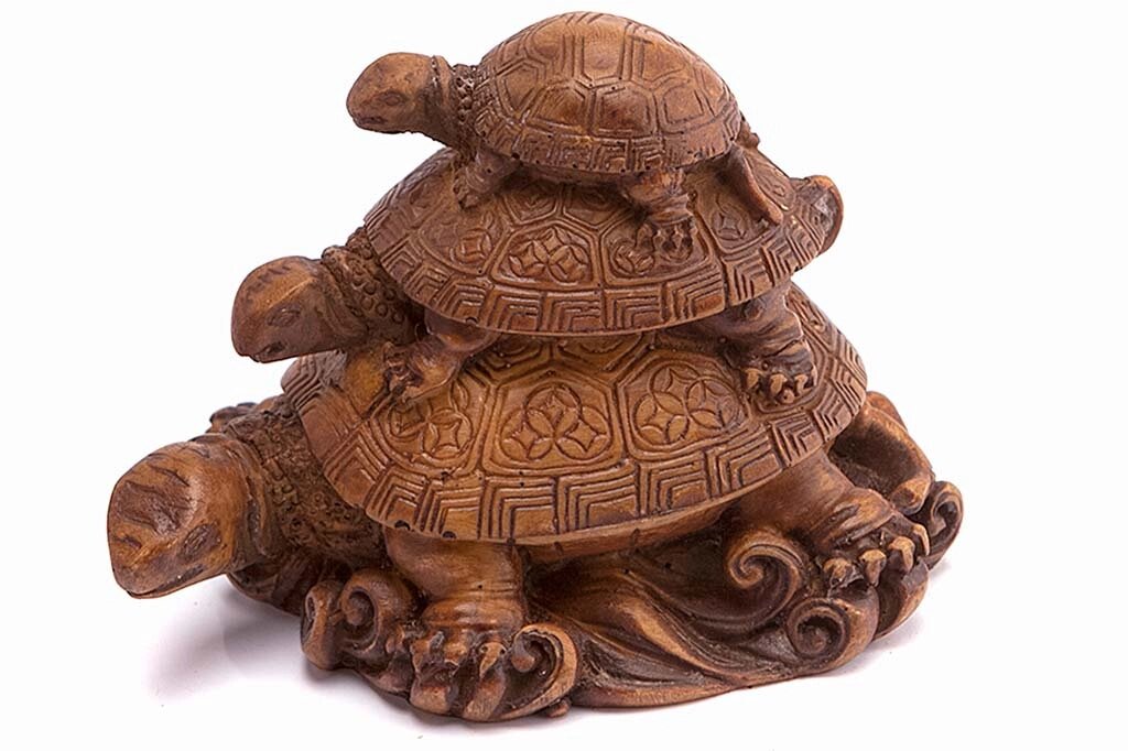 Сувенир из керамики Три черепахи 7х11 см от компании Интернет-магазин "Арьяварта" - фото 1