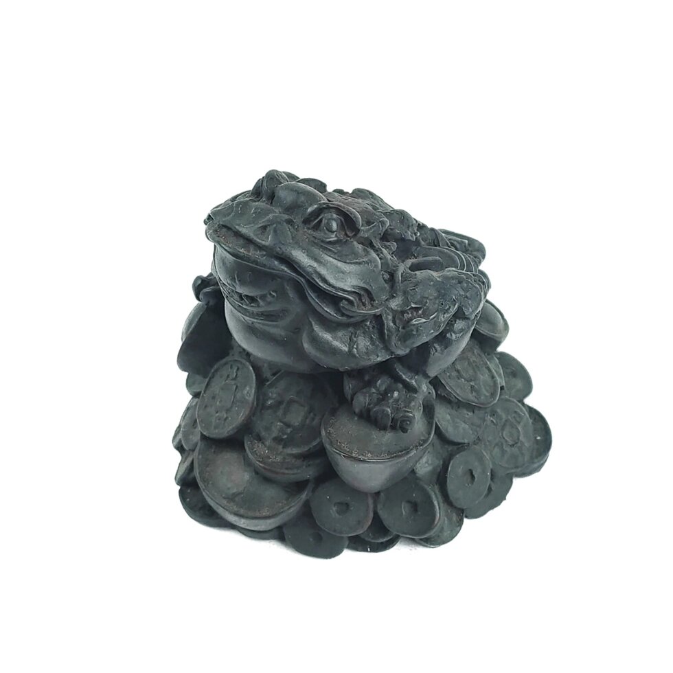 Сувенир из керамики Жаба на деньгах высотой 10 см от компании Интернет-магазин "Арьяварта" - фото 1