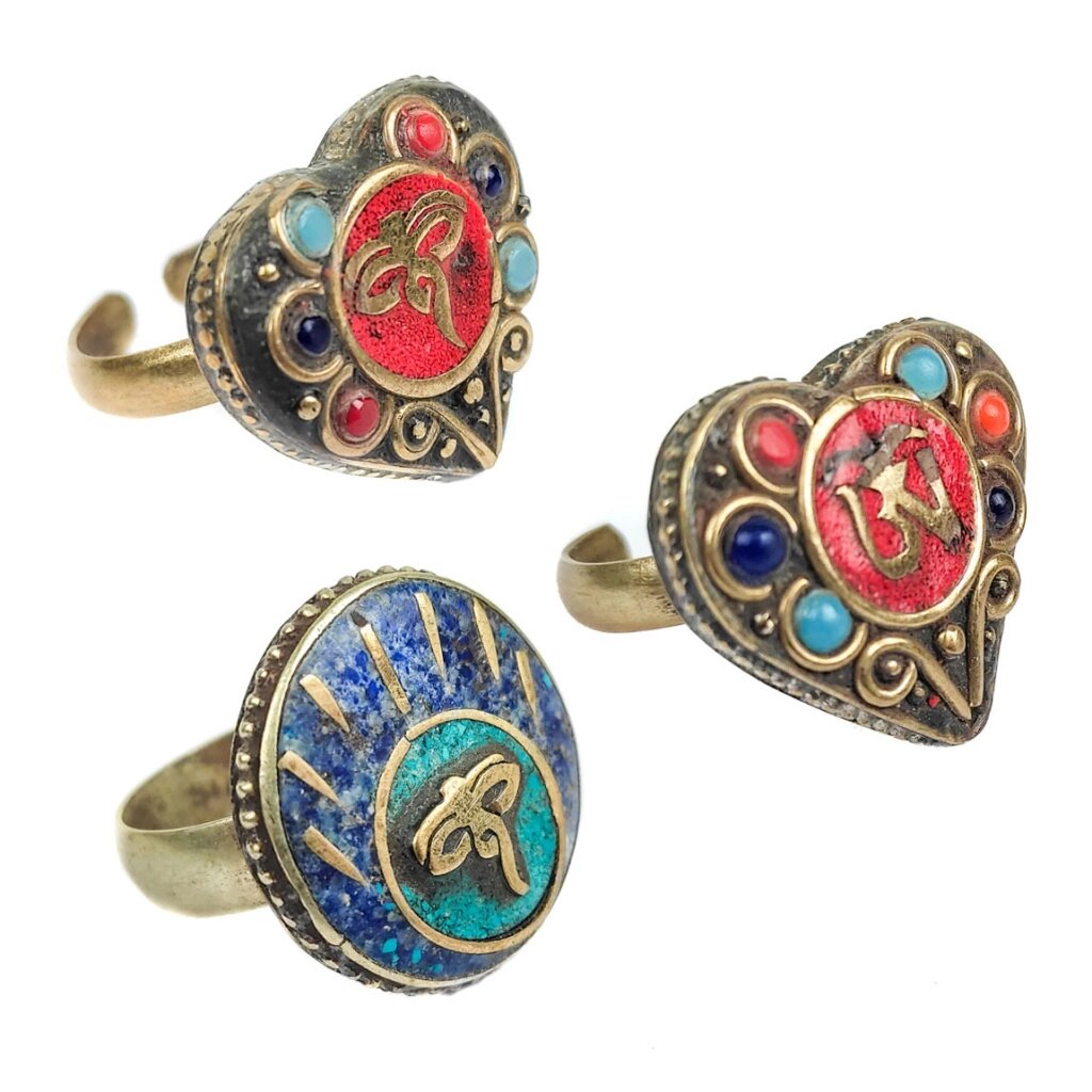 Тибетское кольцо-перстень с символом от компании Интернет-магазин "Арьяварта" - фото 1