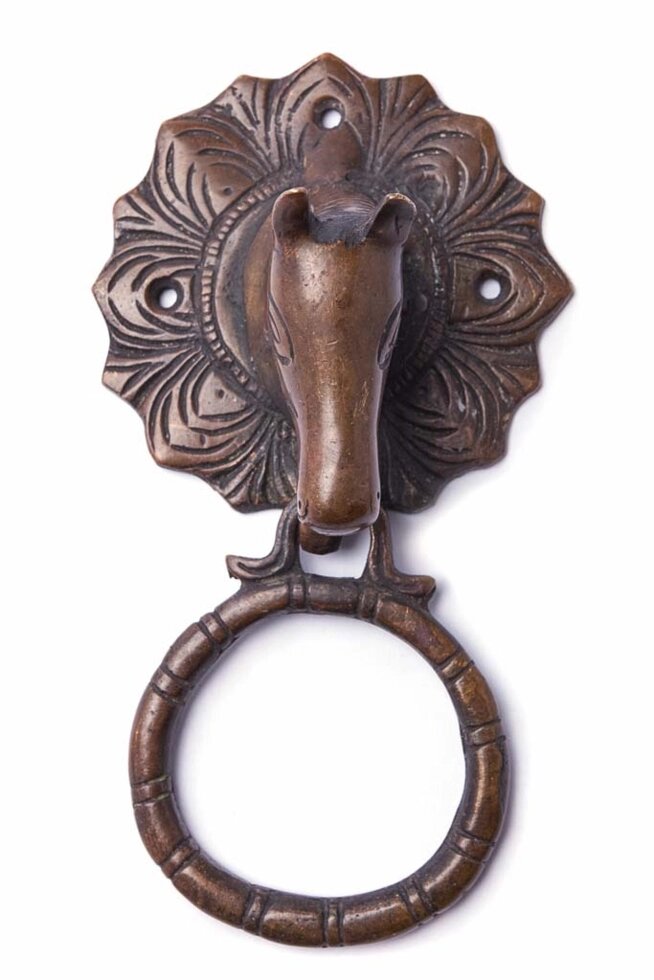 Восточная дверная ручка Голова лошади с кольцом от компании Интернет-магазин "Арьяварта" - фото 1