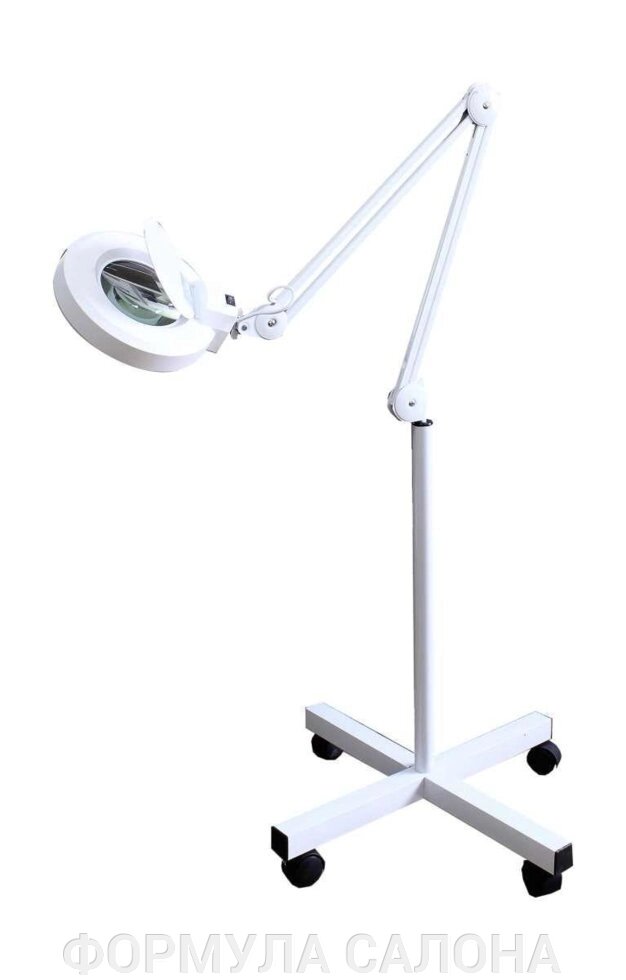 Лампа лупа для маникюра 5 д белая на стойке от компании ФОРМУЛА САЛОНА - фото 1