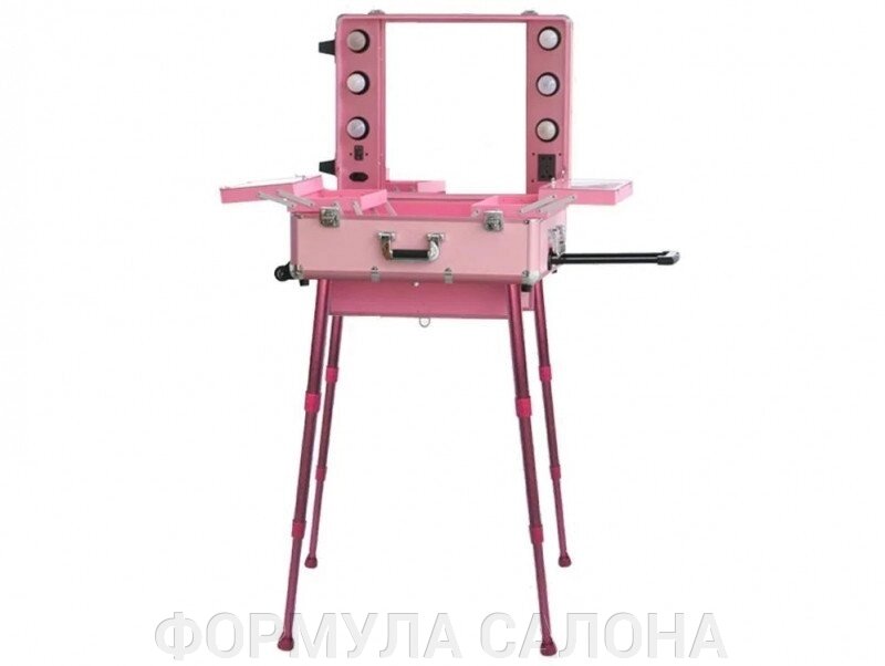 Мобильная студия визажиста New Air Cosmetics (розовая) от компании ФОРМУЛА САЛОНА - фото 1